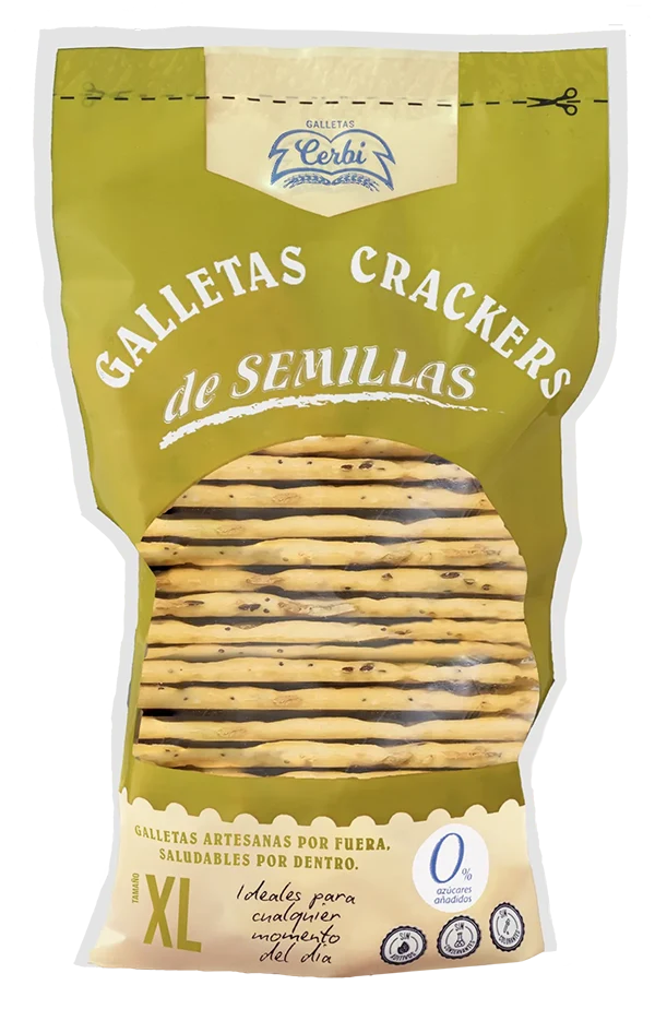 bolsa galletas de semillas alargadas